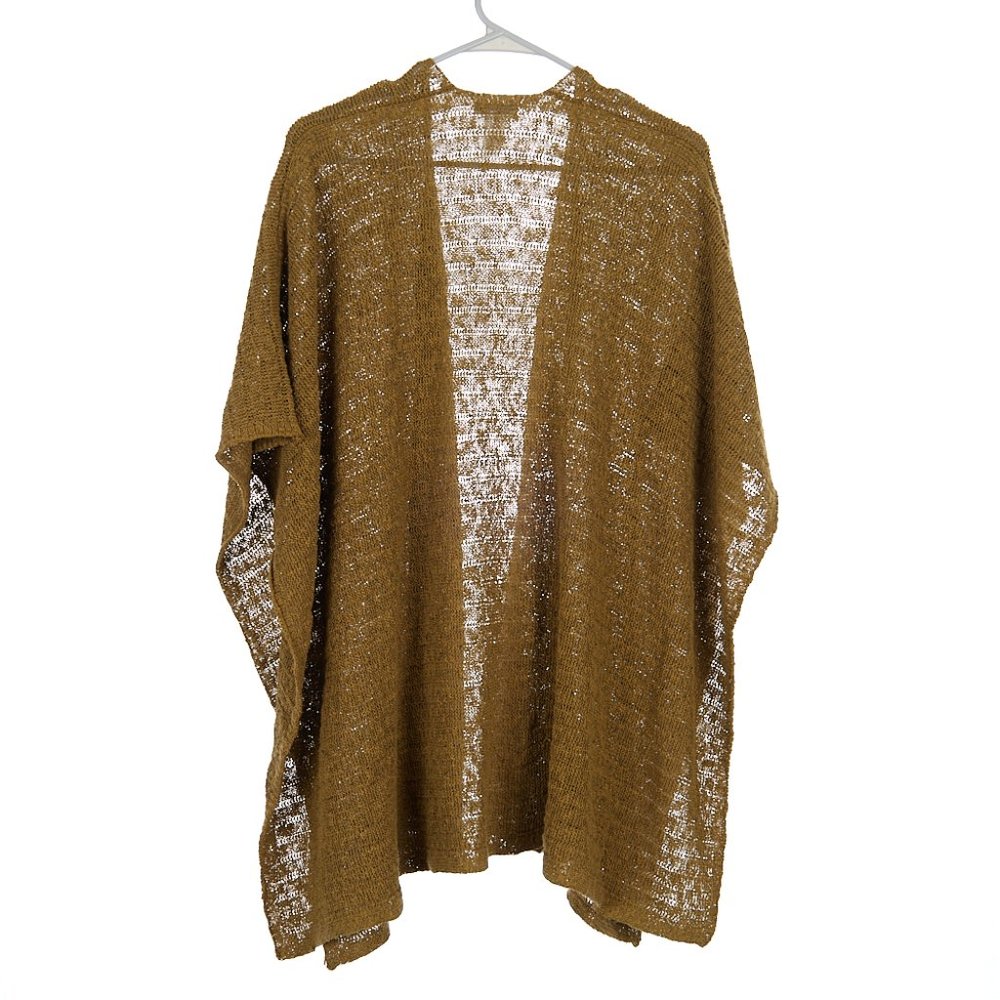 J Jill Olive Khaki Knit Open Cardigan Women's One Size - Picture 5 of 5